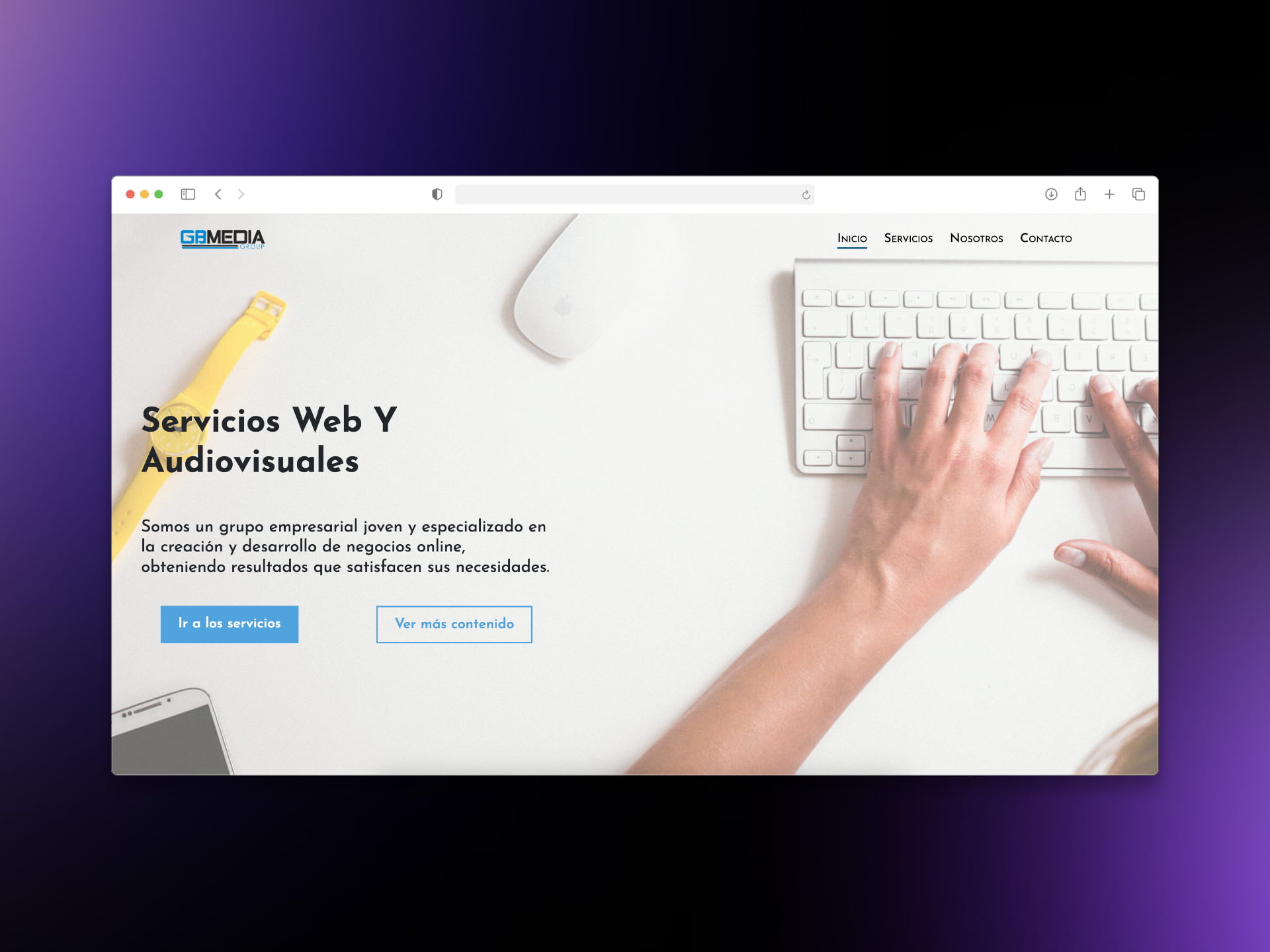 GB Media Group project screenshot